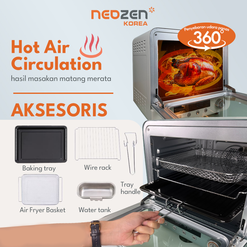 NEOZEN AIR FRYER OVEN 20L IVORY Neozen
