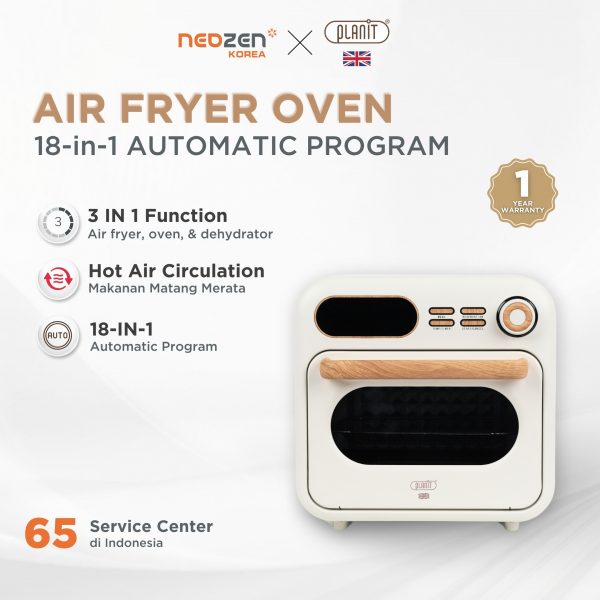 PLANIT NZ AIR FRYER OVEN 16L IVORY